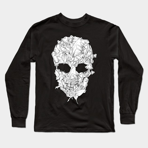 Fairycore Aesthetic Fairy Gothic Skull Fairies Long Sleeve T-Shirt by Alex21